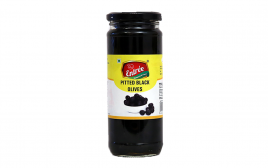 Vishaal Entree Pitted Black Olives   Glass Jar  360 grams